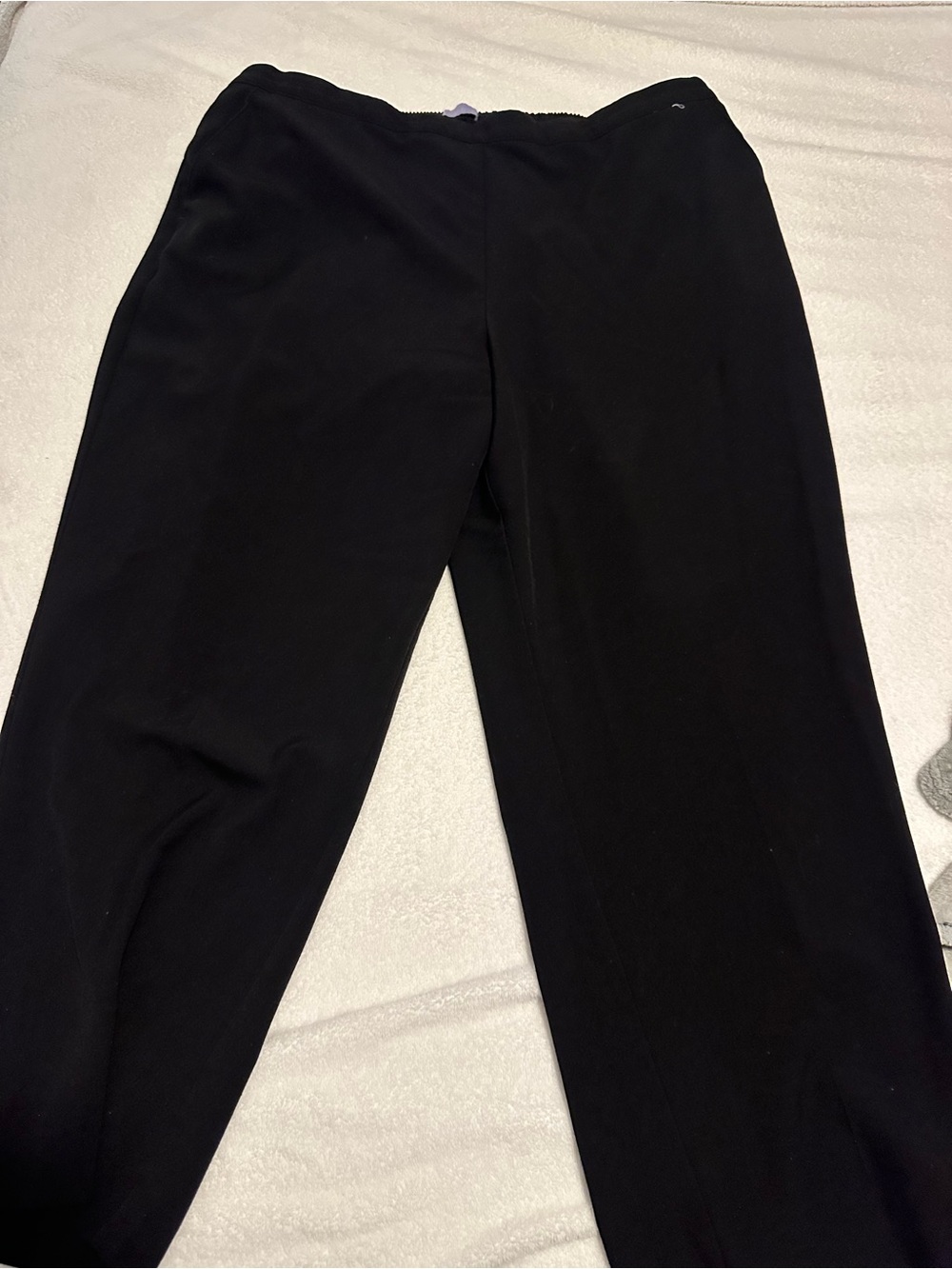 Laura Scott Black Elastic Waist Pull-On Pants